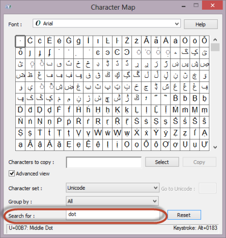 Windows explorer search special characters